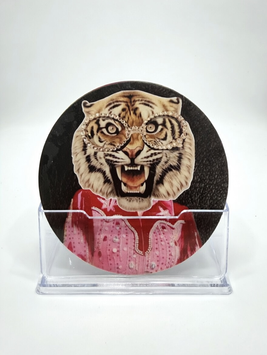 4 coasters with stand